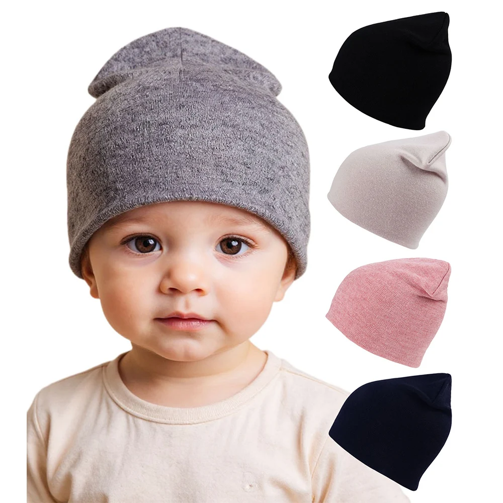 

Детская шапка из искусственного кашемира для девочек и мальчиков, осенне-зимняя уличная теплая вязаная детская шапка, однотонные шапочки для малышей, шапки для младенцев