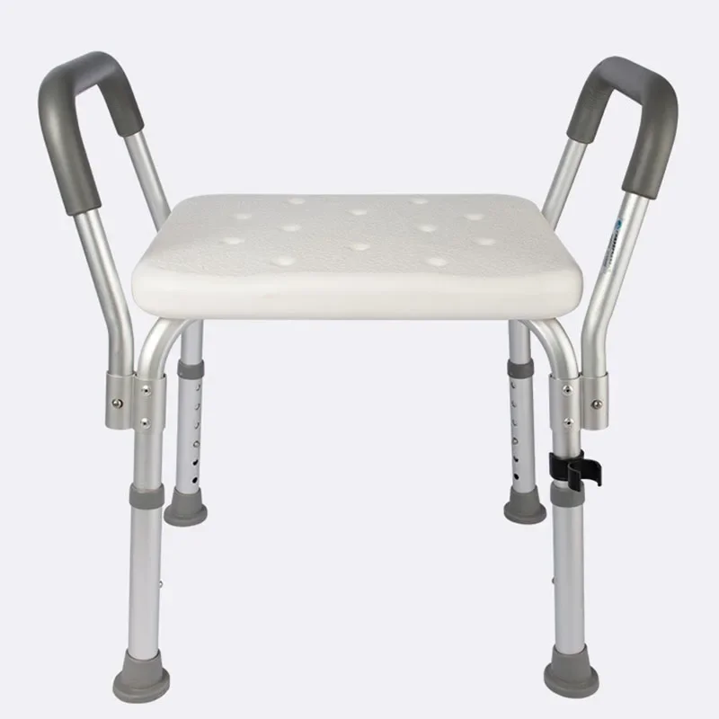 Bath Chair Pregnant Woman Stroke Hemiplegia Non Slip Widen 3 Gears Height Adjustable Aluminum Alloy Stable Thicken Bath Chair