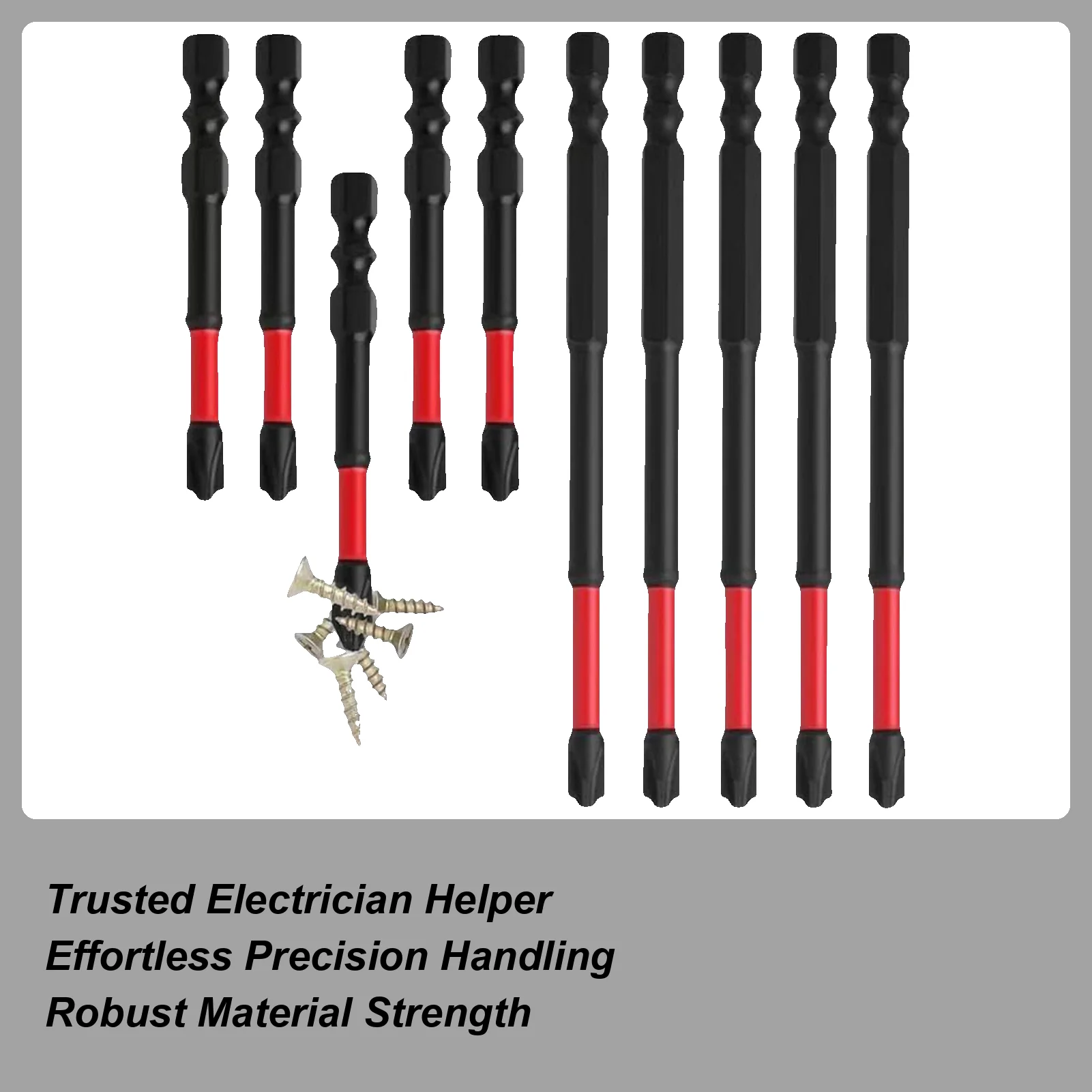 

Tough Screwdriver Bit Set Wear-Resistant Alloy Electricians Driver Bits Kit Non-Slip Home Repair Accessory For Home Repairs