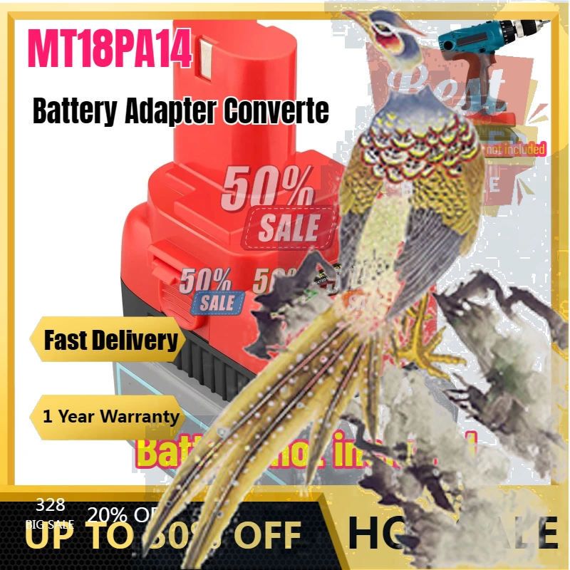 

【Fast Delivery】MT18PA14 Battery Adapter Converter For Makita 18V Lithium Batteries For Makita 12V/14.4V Ni-Mh Battery Electric T