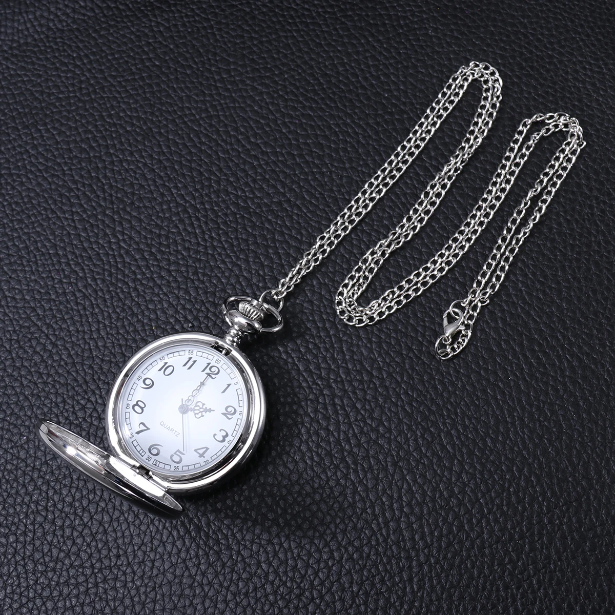 

Vintage Pocket Watch for Men Retro Design with Chain Durable Long Lasting Storage Gift Choice Mechanical Shine Color