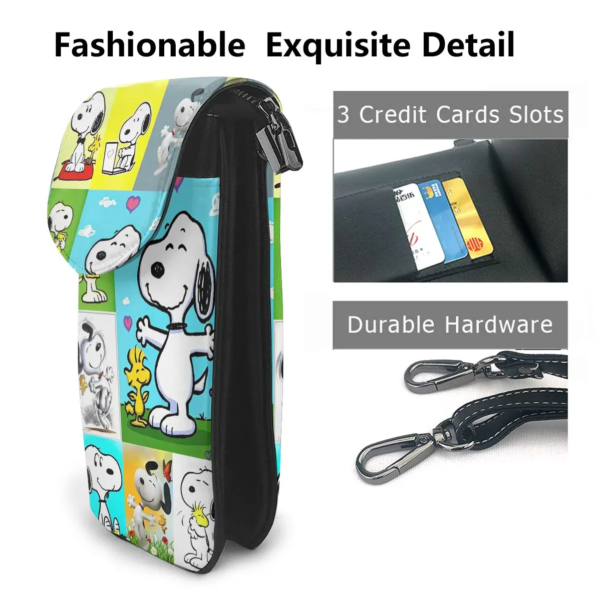 Cute Snoopy Cartoon Shoulder Bag Work Leather Women Bags Student Fashion Retro Purse