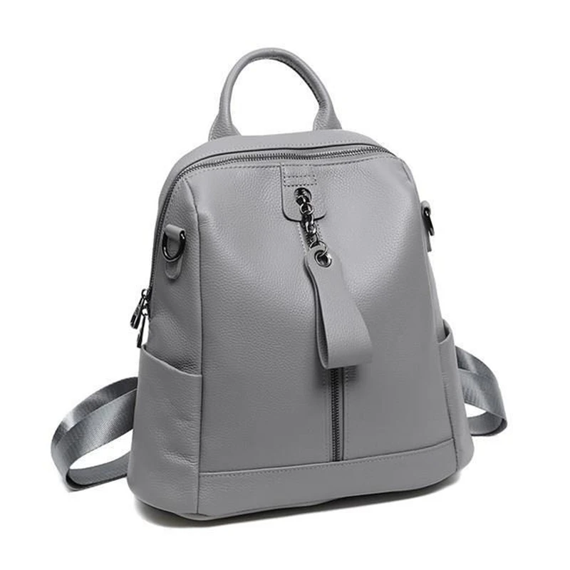 

Nesitu Highend Black Grey Blue Red Genuine Leather Women's Backpack Female Girl Backpack Lady Travel Bag Shoulder Bag M007