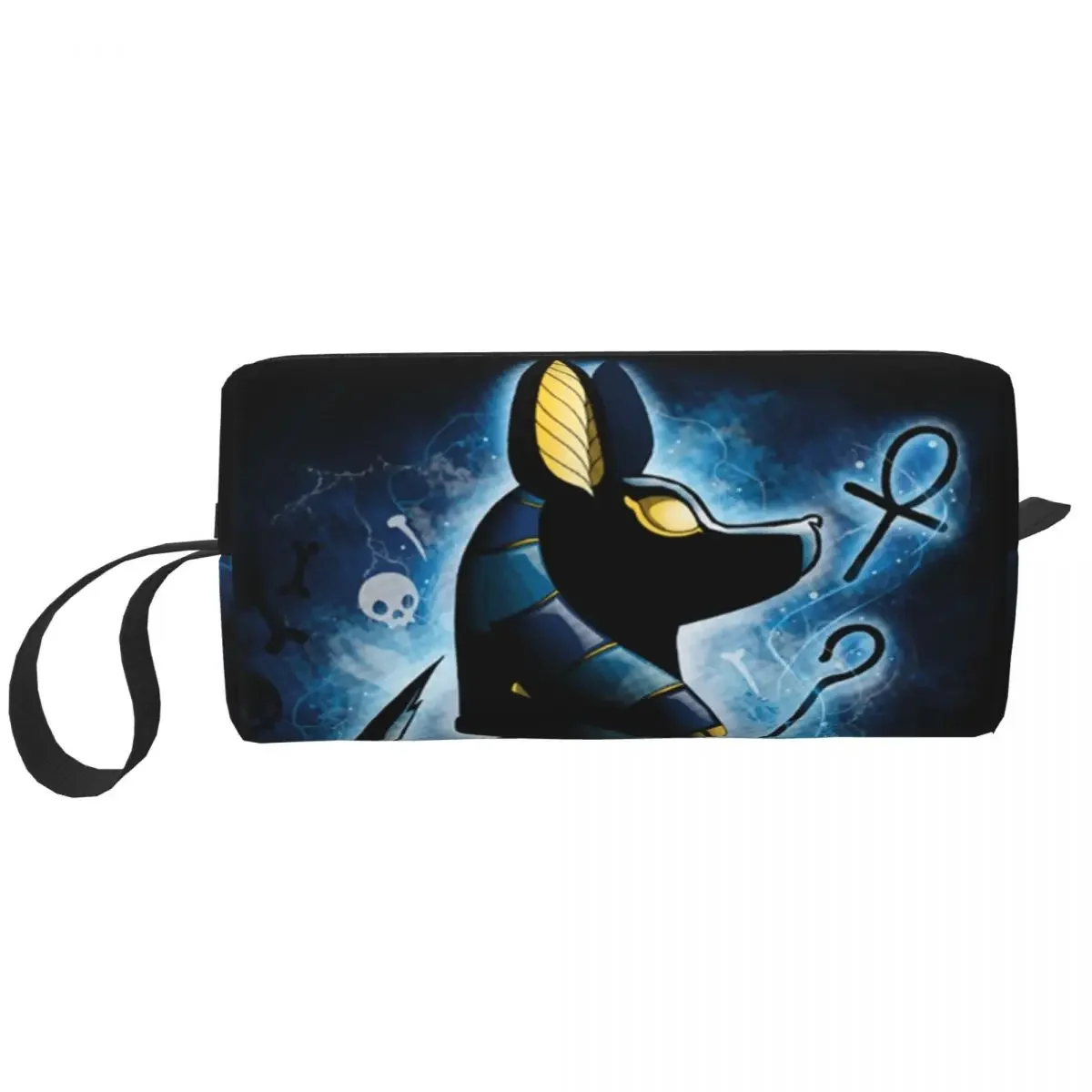 Travel Ancient Egyptian Anubis Toiletry Bag Kawaii Hieroglyphics Cosmetic Makeup Organizer Women Beauty Storage Dopp Kit Case