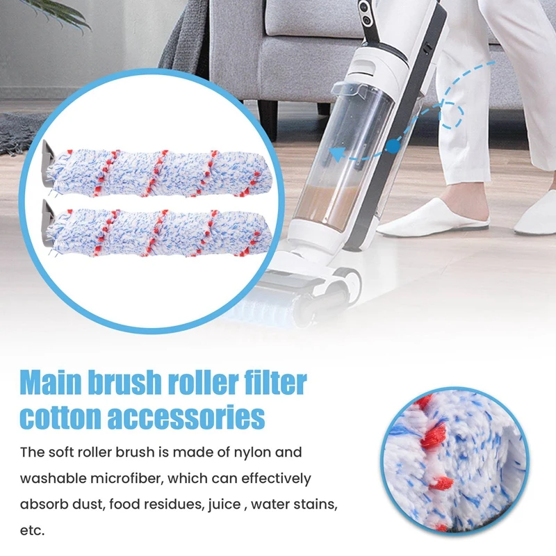 Сменные детали для пылесоса Tineco IFloor, насадка на ролик с фильтром и предварительный фильтр, для сухой и влажной уборки