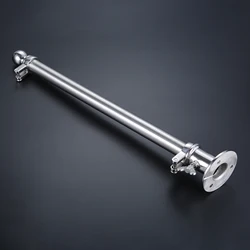 1Pc 18inch Boat Deck Flagpole Flag Stanchion Pole Mount Holder with Socket Style Base Marine 316Stainless Steel for Yacht RV ATV