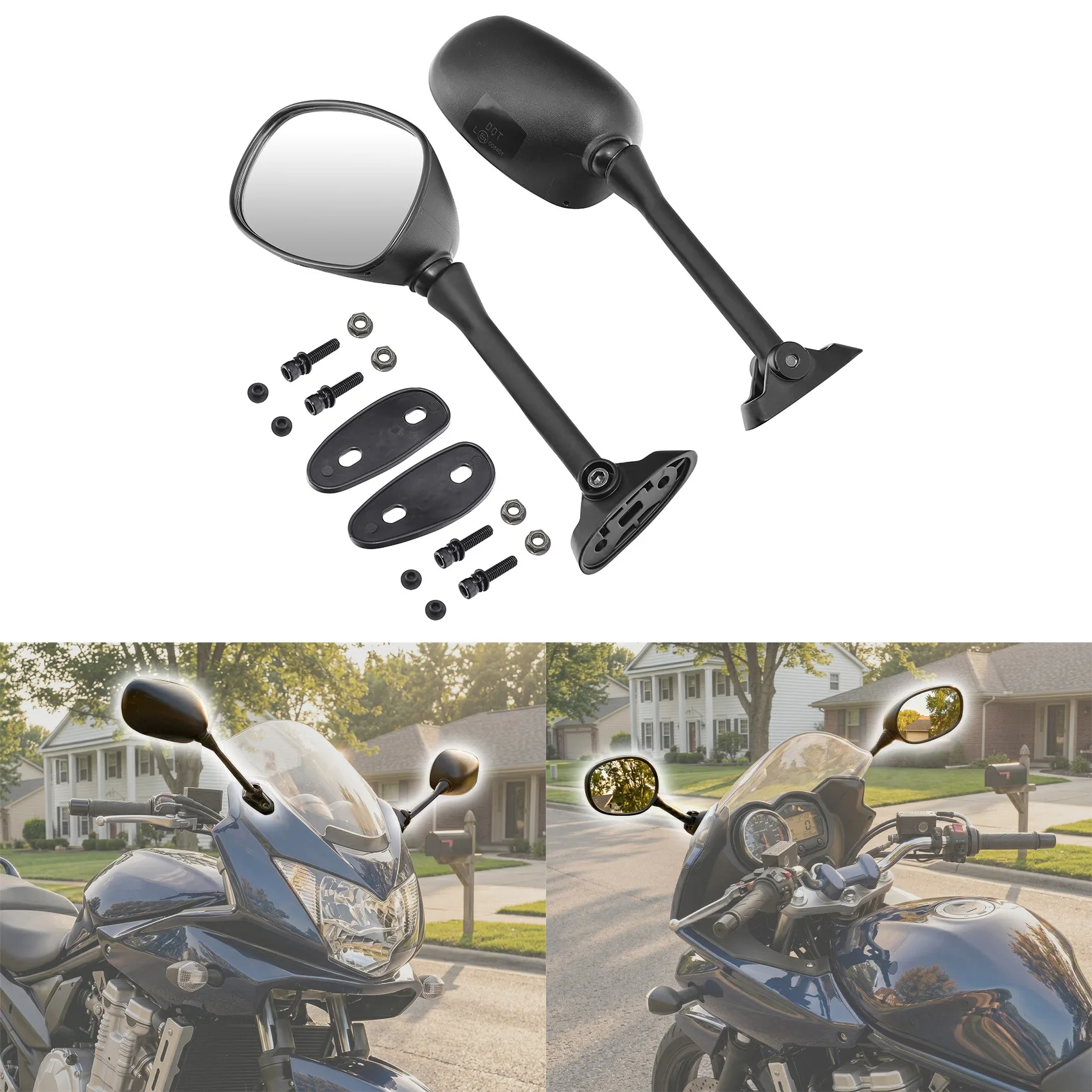 Motorcycle Rear View Mirrors For Suzuki GSX 650F Katana Bandit GSF650S GSF 1250S 1250SA GSXR 600 750 GSXR1000 SV650S SV1000S