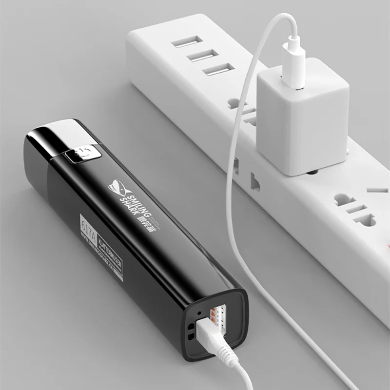 Imagem -04 - Xiaomi Tubarão Sorridente Super Brilhante Lanterna Led Usb Recarregável 18650 Bateria Led Tocha para Lanterna Acampamento Caça ao ar Livre