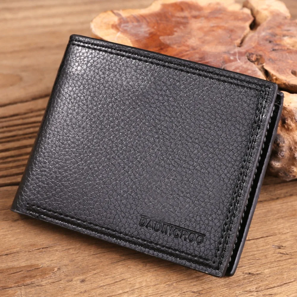 

Wear Resistant 2 Fold Wallets Soft Silky Durable Men's Short Wallet Multi-card Bit Credit Card Case Pocket Purse Daily Use