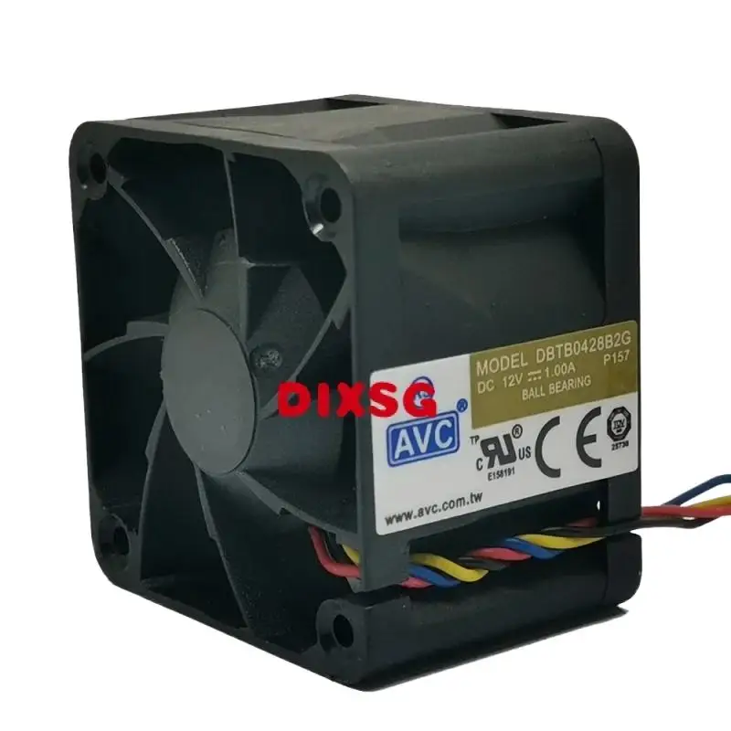 New Cooling Fan For AVC DBTB0428B2G DC 12V 1.00A Super Air Volume Server 4 Wire Fan 4028 4CM