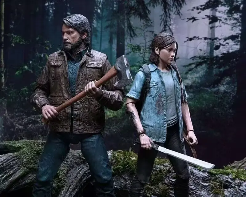 18cm Neca The Last Of Us Part 2 Joel Ellie With Bow Action Figure 2pcs/Set Model Toy Joint Movable Christmas Present Premium Toy