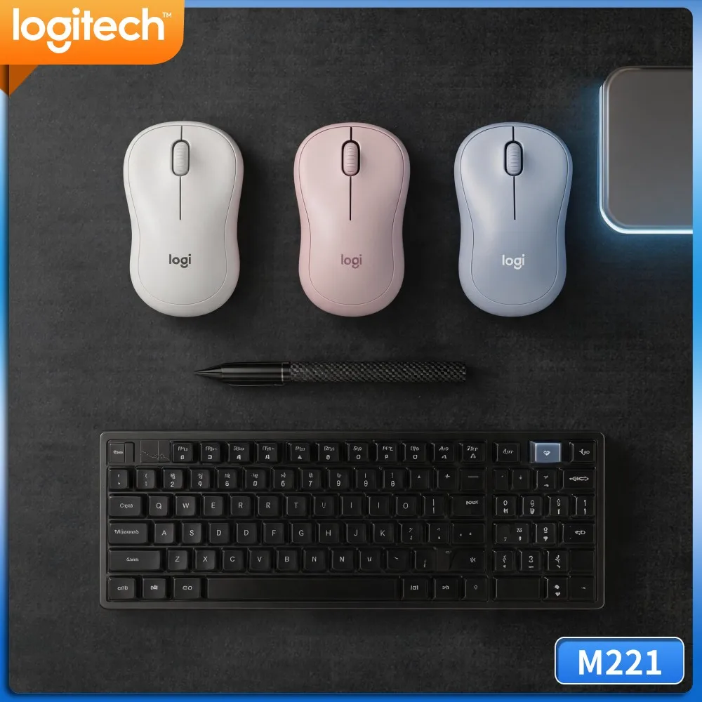 Logitech M221 Quiet Wireless Mouse,Silent Buttons,10‑Meter Coverage,Long‑Lasting Battery,For Home Office Study Needs