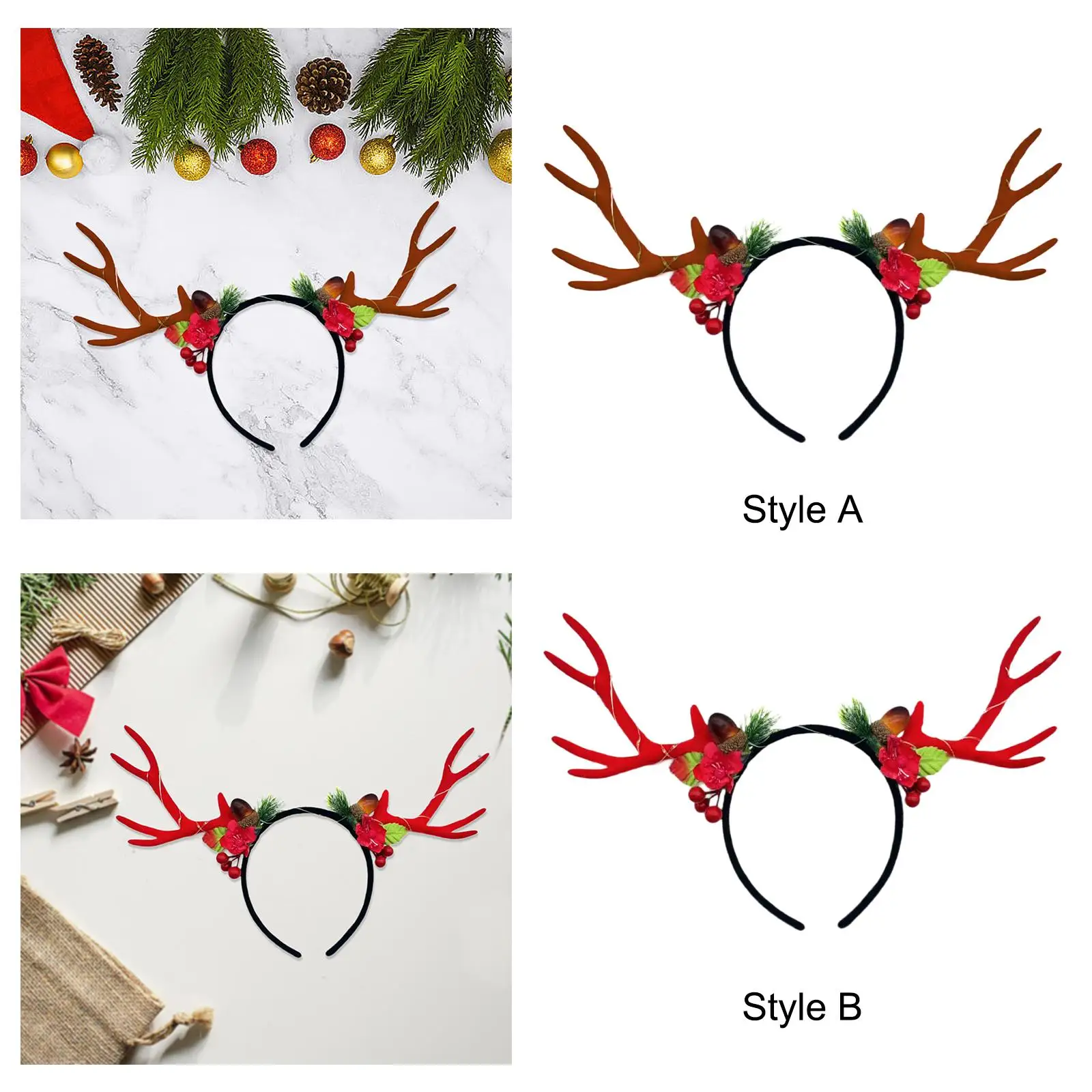 

Рождественская повязка на голову Головной убор Рождественский костюм Головной убор Фотография на день рождения