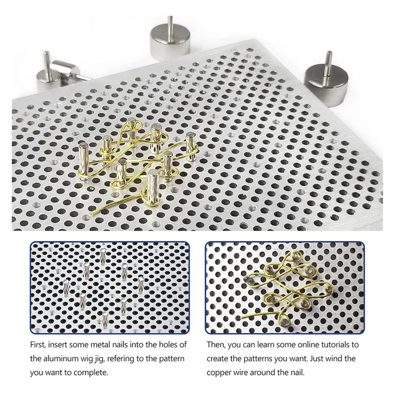 PWS Second Generation Wire Beading Jig Kit With 6 In 1 Wire Bending Pliers And Metal Pins, Jewelry Design Making Tools