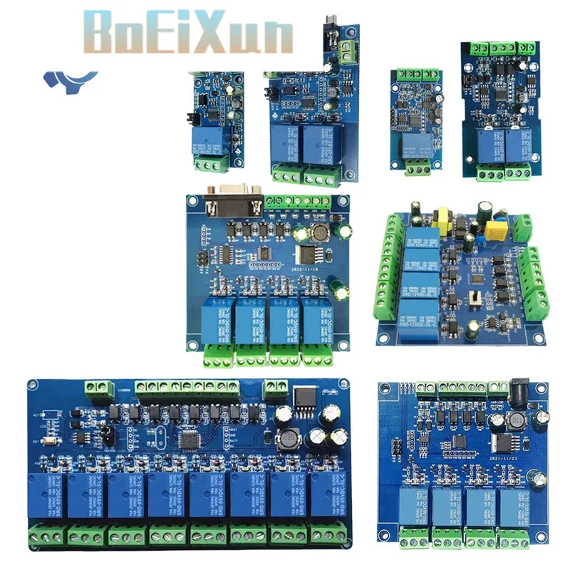 Modbus-RTU Single/multiple Relay Module Supports RS485/RS232