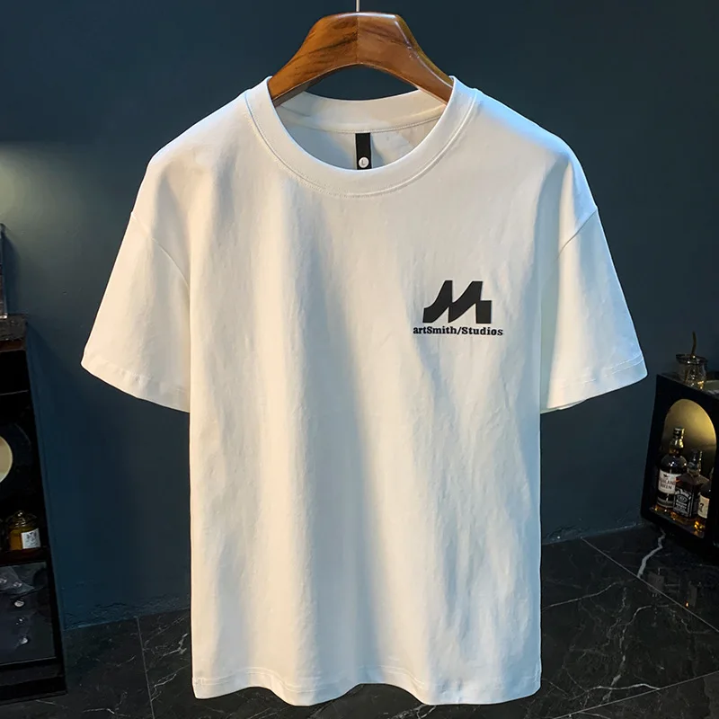 

Short sleeved T-shirt men's 2025 summer new three-dimensional relief embossed top, comfortable and versatile thin top