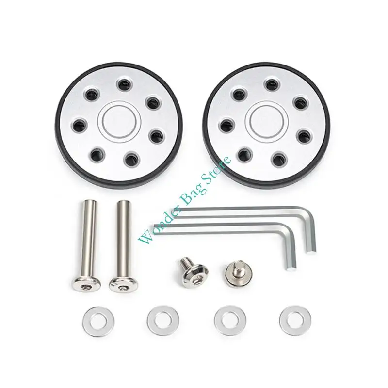 H3CB 2 قطعة عجلات الأمتعة البديلة العالمية عجلات حقيبة بلاستيكية عملية هادئة للمسافر المتكرر #5