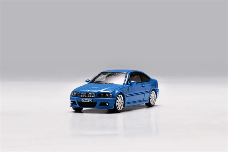 

Stance Hunters x Street Weapon 1:64 E46 M3 CSL Blue / Silver Diecast Model Car