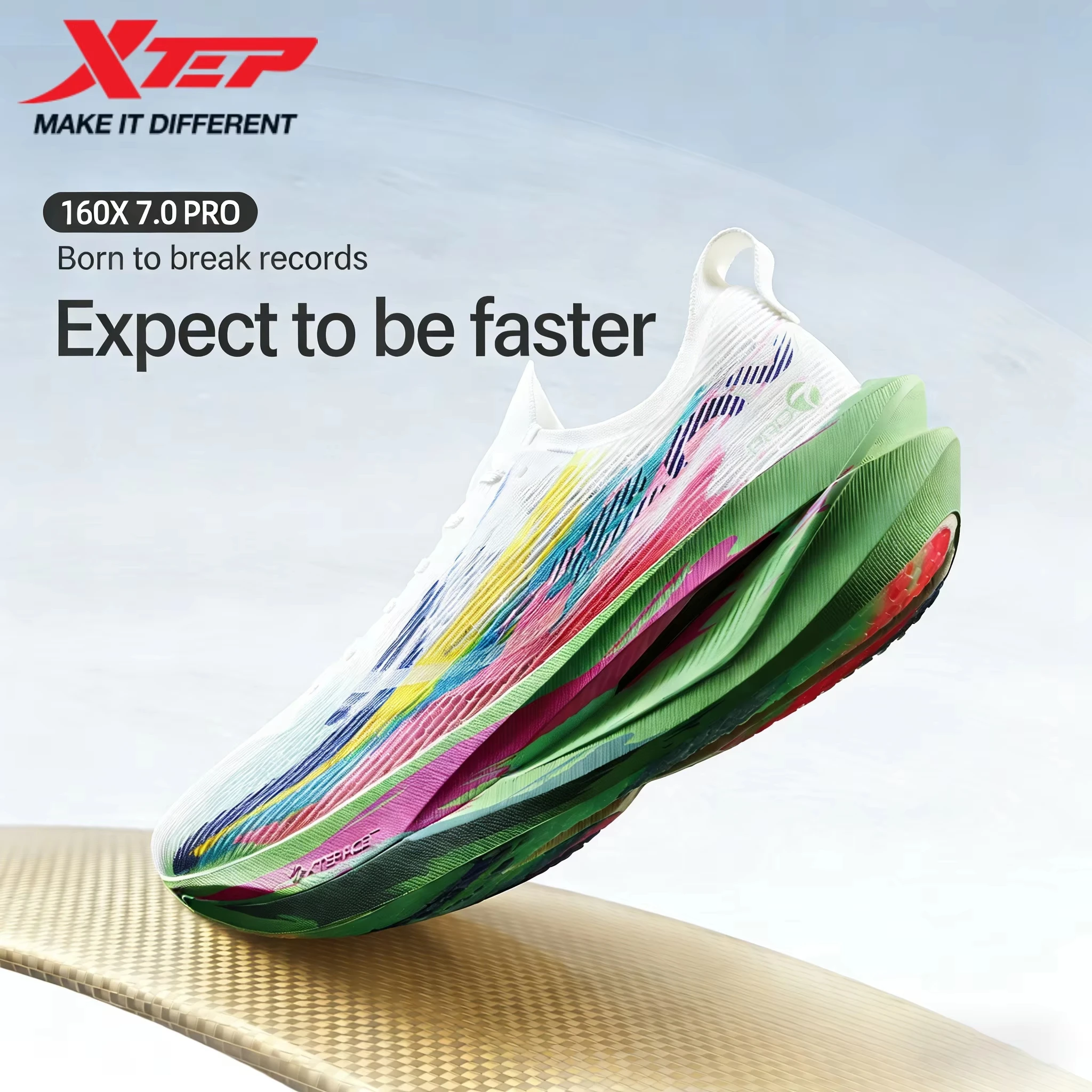 Xtep 160X 7.0 Pro Carbon Plate Laufschuhe Professionelle Marathon-Renn-Sneaker für PB-Chasers 974219110041