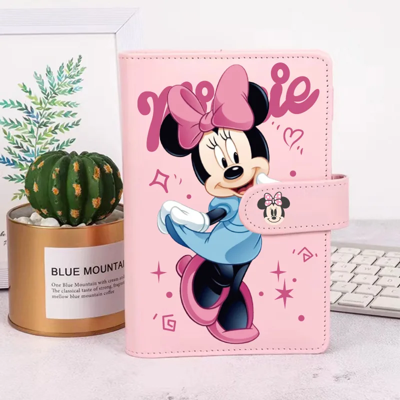 Disney Mickey Mouse Minnie Mouse Student Diary Loose Leaf A6 Pu Leather Budget Binder Notebook Gift Stationery Wholesale Friends