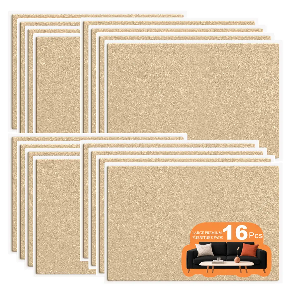 16Pcs Felt Chair Leg Pads, Value Pack of Various Sizes,Felt Furniture Pads for Protecting Hardwood Floors,Self Adhesive