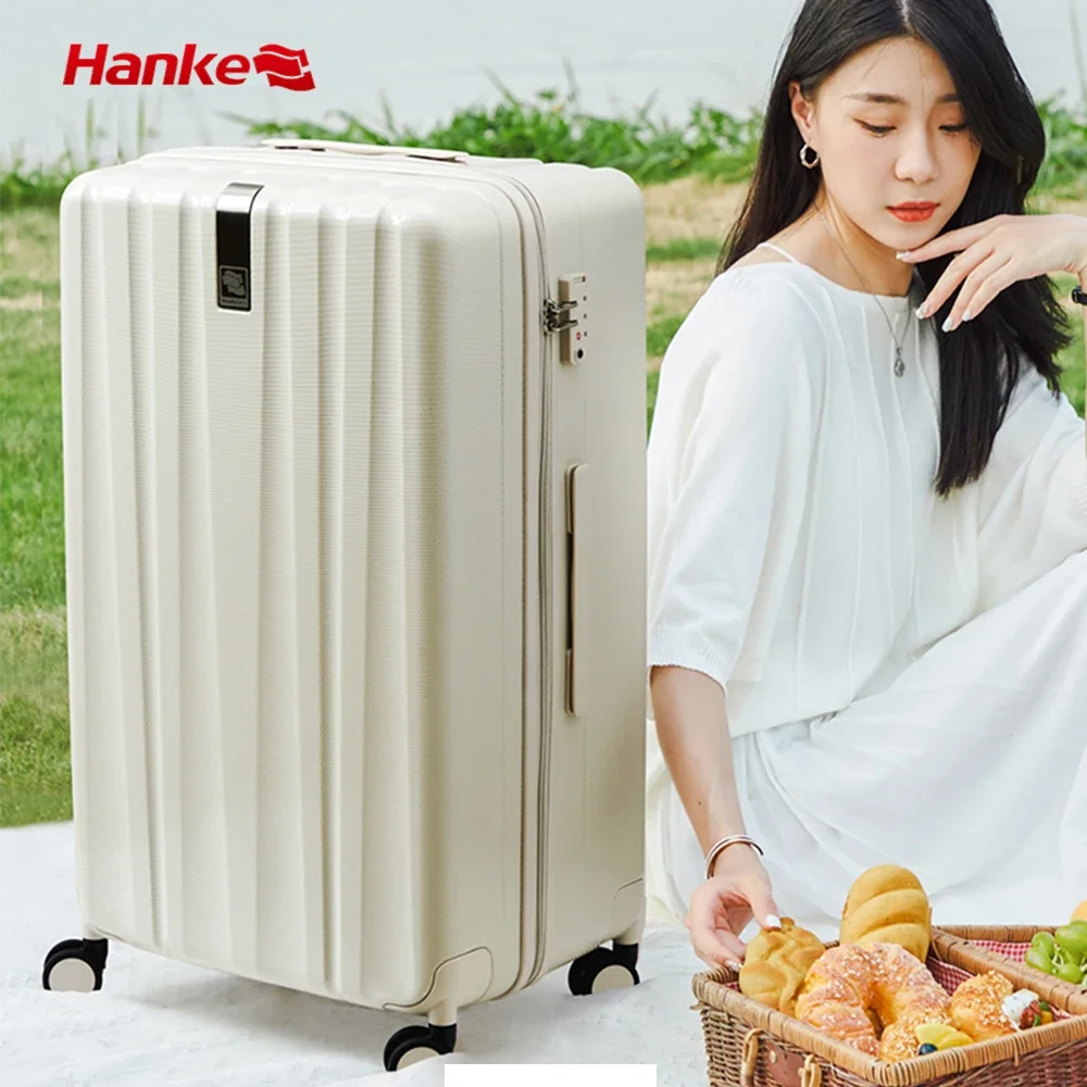 Hanke Custom Suitcase Luggage Plus Size Travel Trolley Bag Aluminum Trolley Bags Maletas Luggage Set