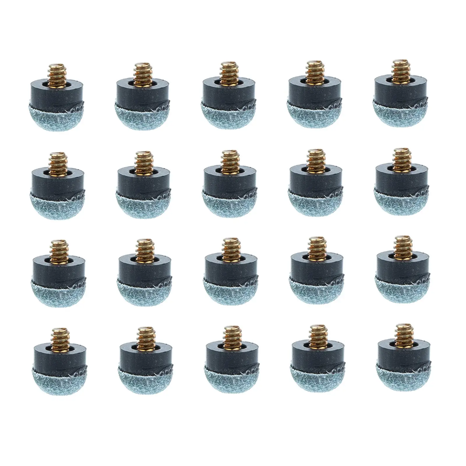 

20pcs Pool Tips 12mm Screw-on Replacement Parts Blue Gray Color Accessories for Pool Sticks Billiard Necessity