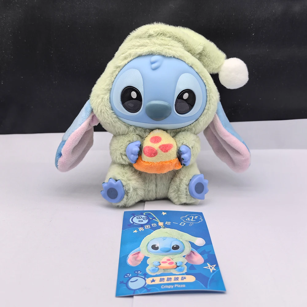 HOT kawaii Stitch Blind Box Bag Eat Some Thing Before Sleep Series Vinyl Pendant Cute Doll Mystery Box Fluffy Doll Surprise Gift