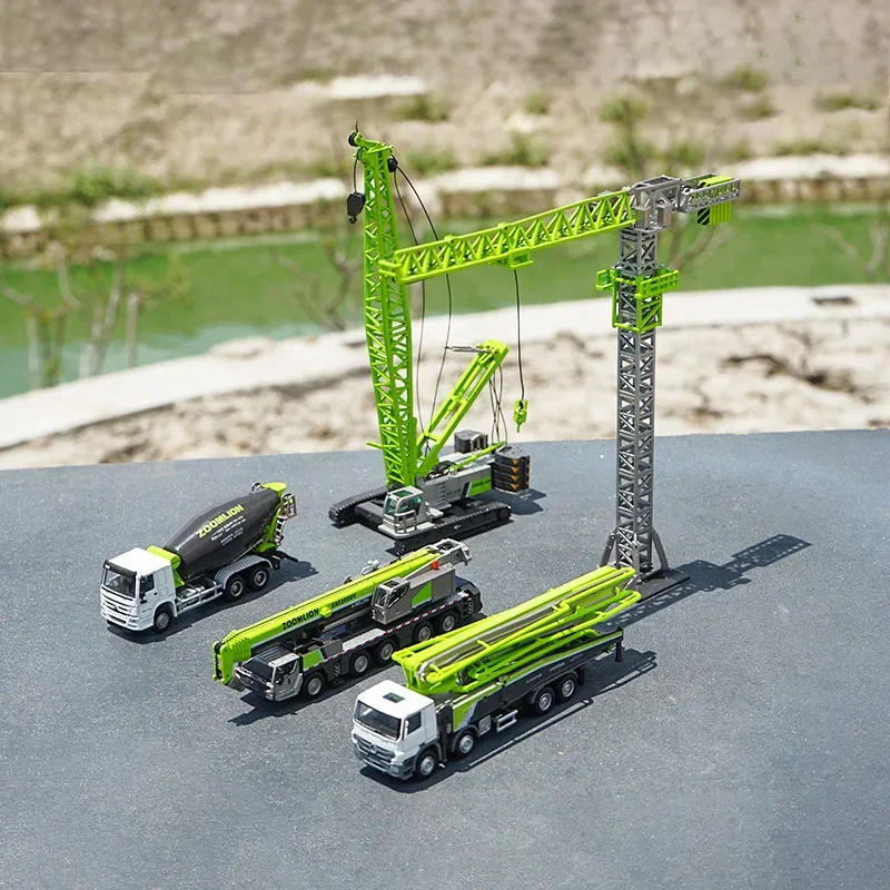 ZOOMLION Crawler Crane Tower Crane Concrete Pump Truck Mixer Truck Alloy Model Collcectible Boys Toys