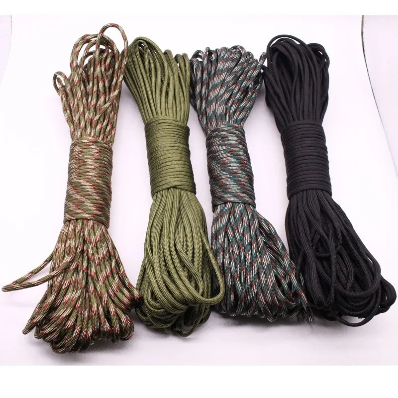 30M Paracord Outdoor Camping, Survival Lanyard, Parachute Rope, Walking Tent Accessories