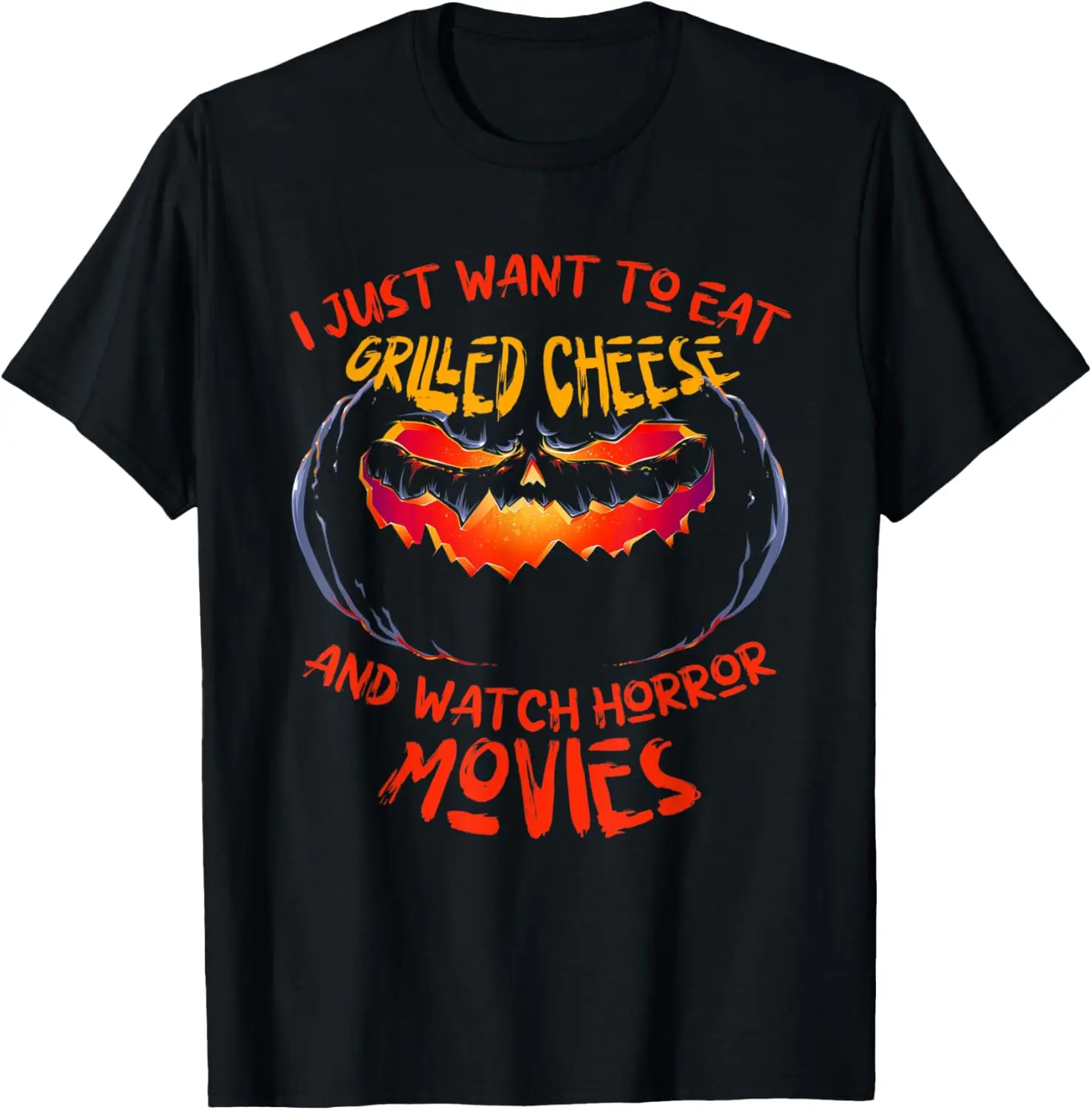 

Футболка на Хэллоуин с фильмами ужасов Eat Grilled Cheese and Watch