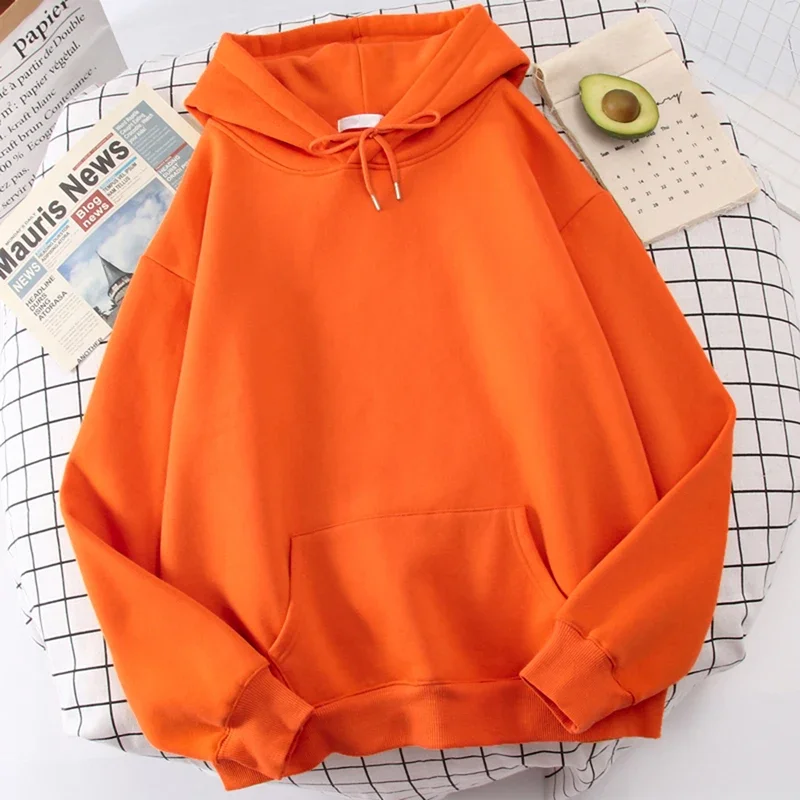 Otoño Casual mujer Sudadera con capucha sólida cómodas sudaderas elásticas bolsillo suelto ropa cálida moda calle jerseys femeninos