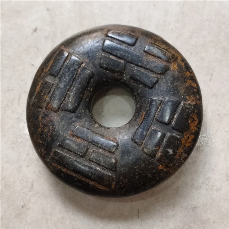 Supply Jewelry Antique Old Iron Stone Hongshan Culture Yurui Beast Jade Ring Pendant Jade Pendant Handle Piece Jade Pendant