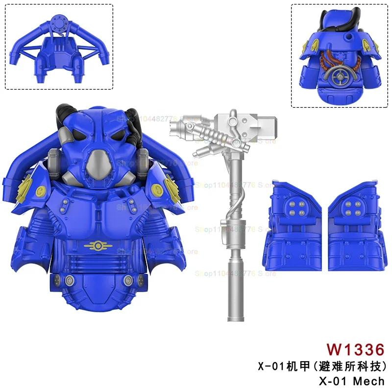 MOC Warriors جنود الدرع الثقيل اللبنات اكسسوارات عمل أرقام نماذج لعب للأطفال مهرجان الهدايا W1336 W1337