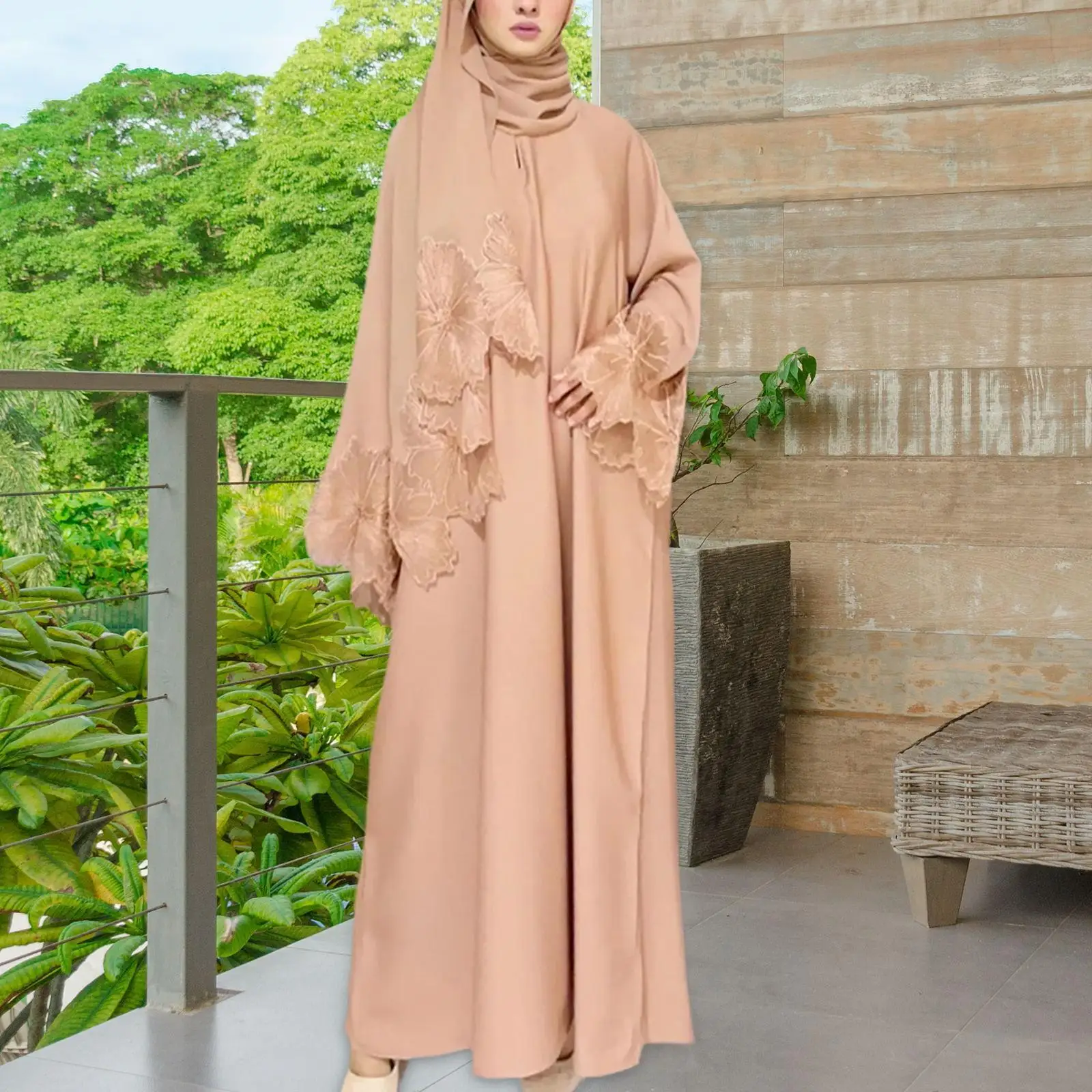 Muslim Robe for Women Small Size with Hijab Islamic Abaya for Casual Banquet