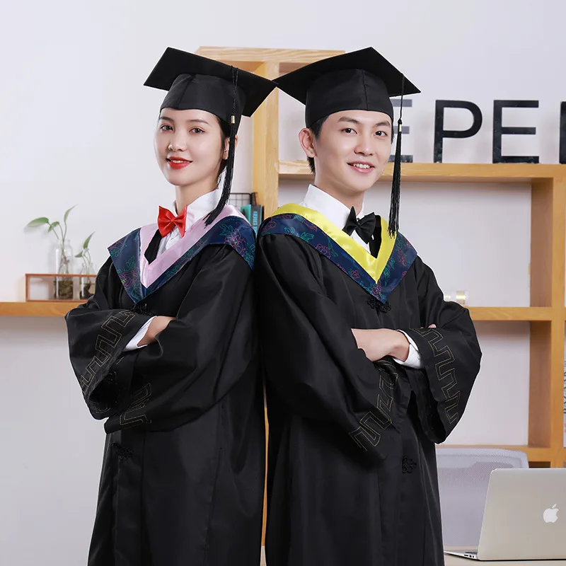 High School Uniforms Class Team Wear Cosplay Student Graduation Gown Robe Dress University School Bachelor Cap Set Adult Jk