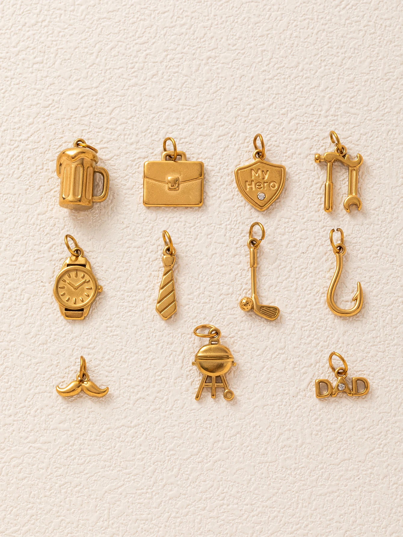 316 Edelstahl Wasserdicht Farbbeständig Neue Einfache Kabelbinder-Tasche Bart DIY Anhänger Charms Schmuckherstellung – Detail 3