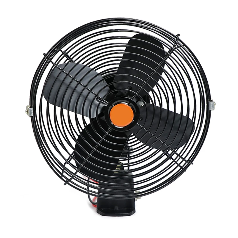 Ventilador de coche de 8 pulgadas, camión grande de 24V, refrigeración fuerte, vehículo de ingeniería de alta potencia, ventilador eléctrico de 12V