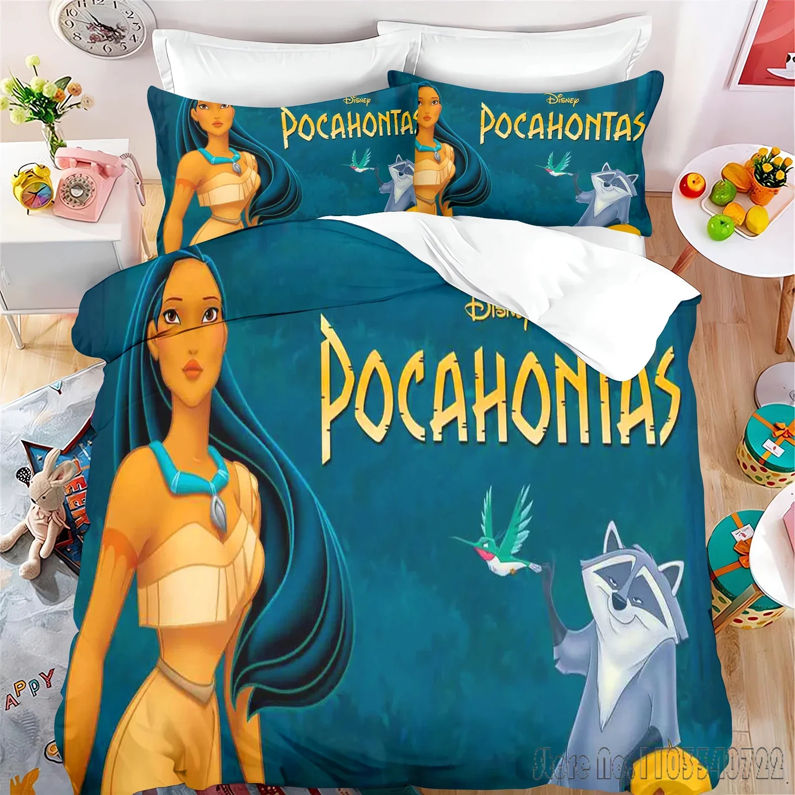  Pocahonta Princess Love Child Duvet Cover Set HD Comforter Cover Bedclothes for Kids Bedding Sets Bedroom Decor