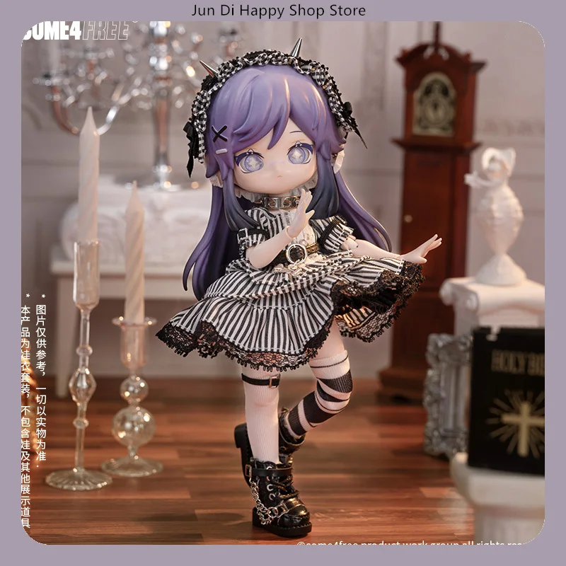 ชุดเดรสลายทางสำหรับตุ๊กตา BJD ขนาด 1/12 รุ่น Daily Series ของ COME4FREE ชุดสำหรับงานปาร์ตี้ สำหรับตุ๊กตา OB11