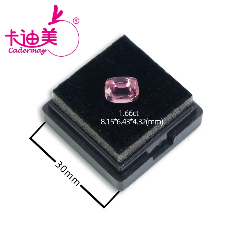 CADERMAY Long Cushion Shape Pink Color Real Natural Tourmaline Loose Stone With GRC Certificate Beads For Fine Jewelry Making