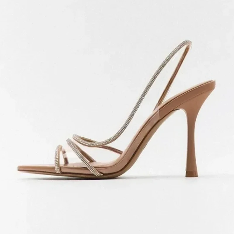 Luxury Rhinestone Strap PVC Sl – Rhinestone Sandal Women recenzja i cena