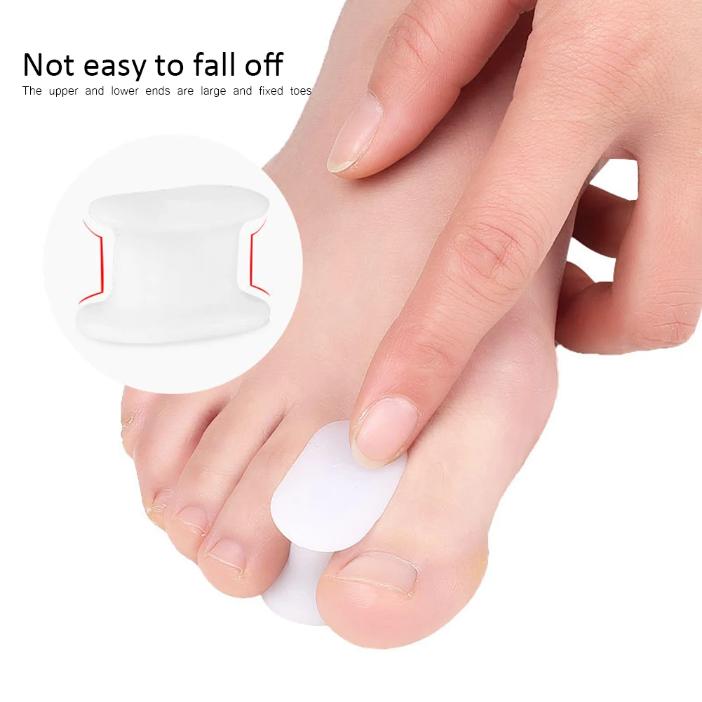 1 Pair Hammer Toe Straightener Gel Toe Stretcher Big Toe Spacers for Overlapping Toes Women Men