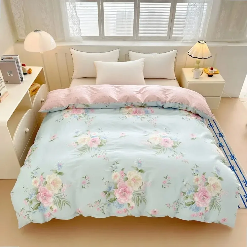 1pc100% Cotton Breathable Skin-friendly Printed Quilt Cover (pillowcase To Be Purchased Separately) Single Double King Size Bed