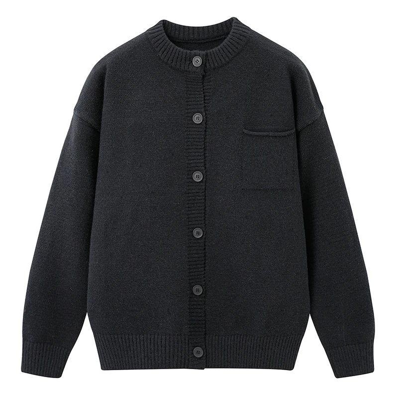 سترة محبوكة عالية الجودة للترفيه في الأعمال الخارجية مريحة وفضفاضة قابلة للتنفس عصرية وعصرية بأكمام طويلة للرجال