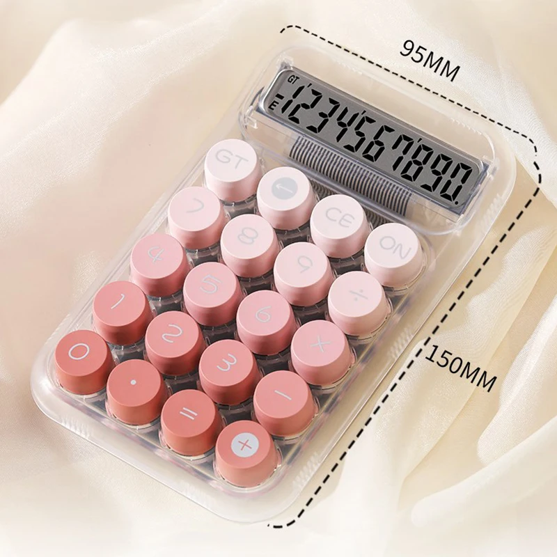 Mechanical Pushbutton Calculator 10-Digit Display Large LCD Display Calculator Basic Standard Calculator For School Home