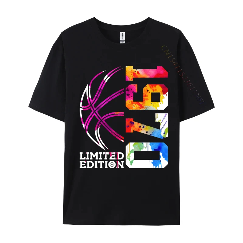 54th Birthday Basketball Limited Edition 1970 Cool Tops Shirts Loose Simple Style Combed Cotton Men Tshirts Party Tops Tees