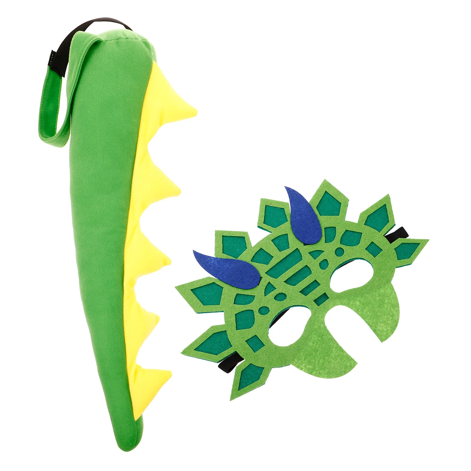 

1 Set Kids Face Mask Costume Accessory Bright Color Comfortable Party Photo Prop Dinosaur Tail Mask Set For Children Cosplay