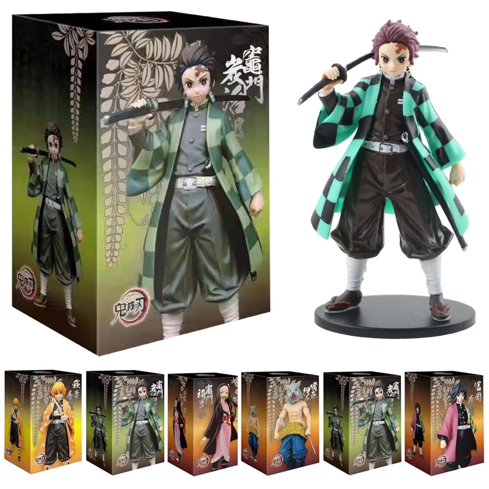 Anime Demon Slayer Kimetsu no Yaiba figure Kamado Tanjirou Action Figure Agatsuma Zenitsu Nezuko Warrior PVC Model Toys