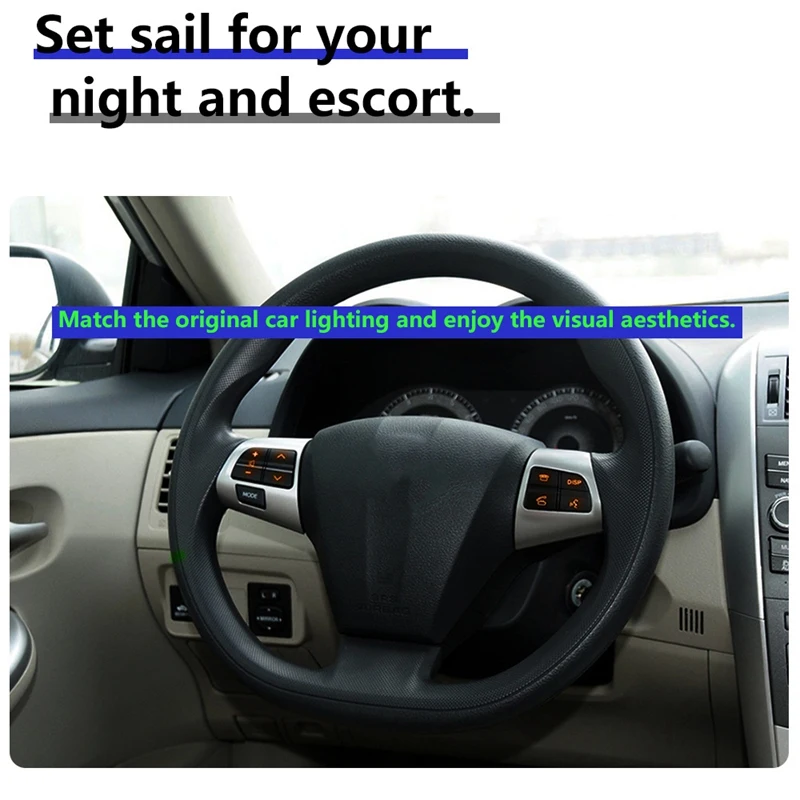 Black & Silver Car Accessories Steering Wheel Audio Switch Buttons For Toyota Corolla 2006-2013 / Wish / For RAV4 / Altis